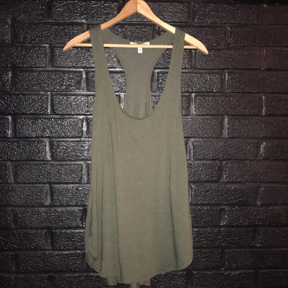 Express Tops - Express loose fitting olive green tank top size M